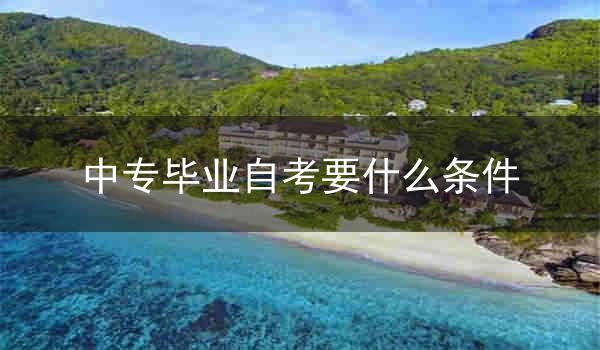 中专毕业自考要什么条件